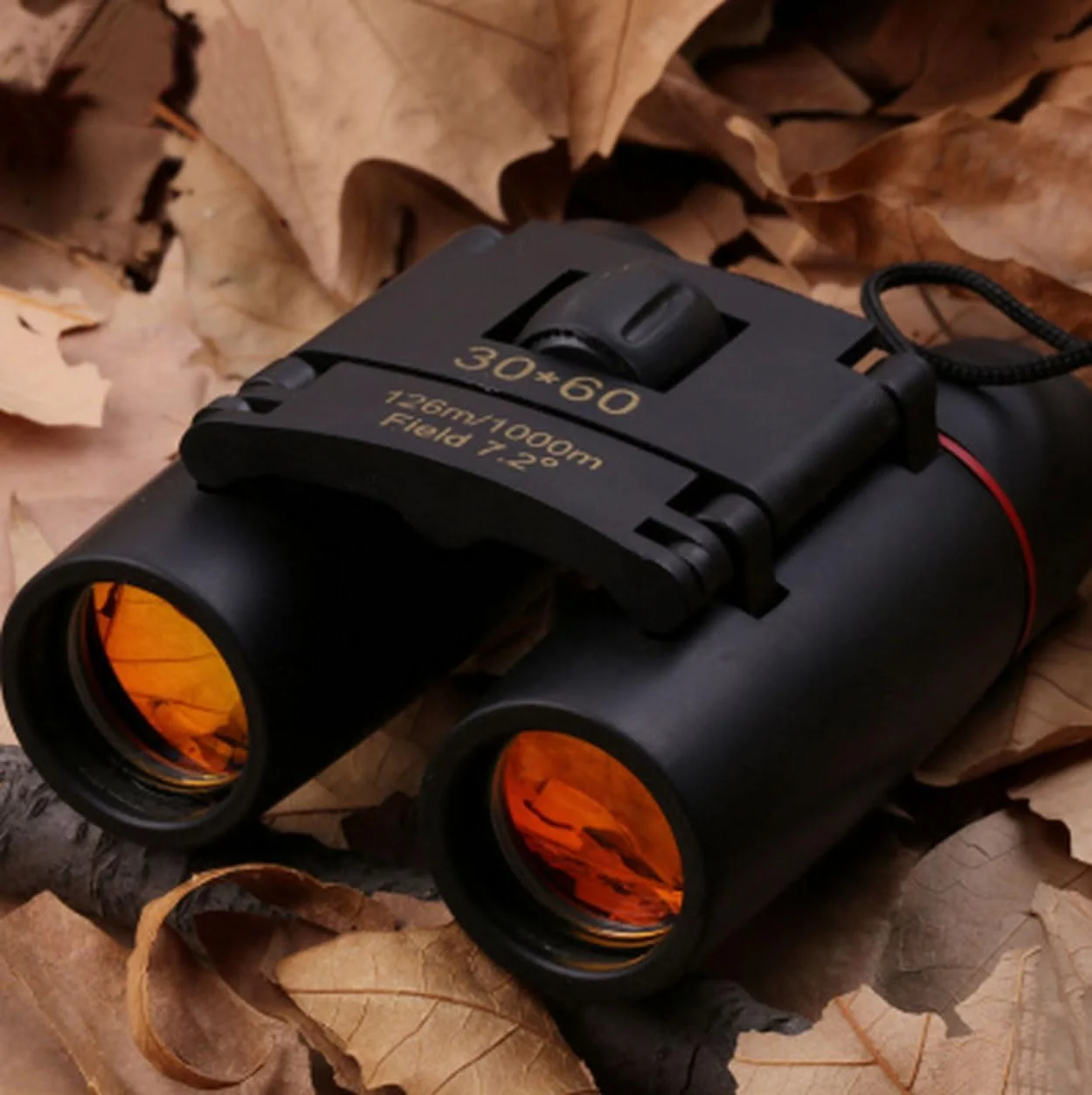 دوربین دوچشمی تاشو Meichoon، کوچک، سبک و با قابلیت تنظیم آسان، مناسب برای تماشای پرندگان، مسافرت های خارج از منزل، به همراه کیف پارچه ای، فیلم قرمز، Q-TS01 RED