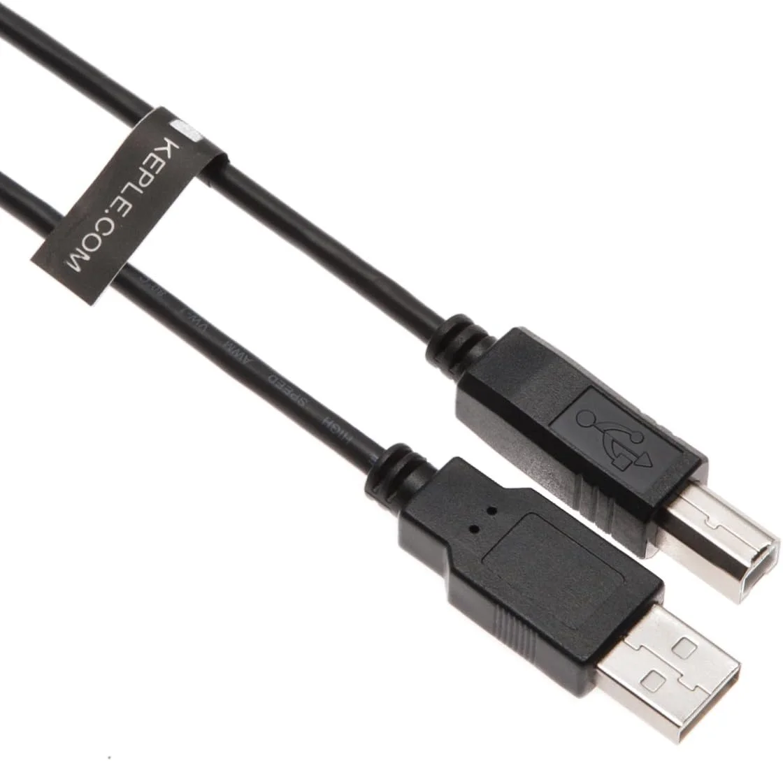 کابل USB B کپل برای کنترلرهای DJ Midi، کیبوردها، سمپلرها، پدهای افکت، سینتی سایزرها Numark، Pioneer، Native Instruments، Traktor، Denon، Akai به MacBook Dell HP 1 متری