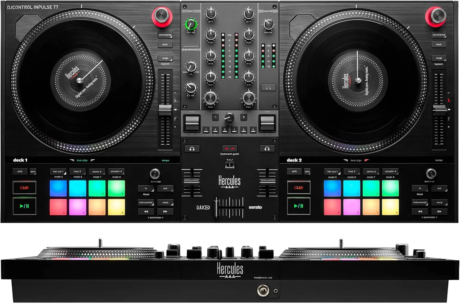 کنترلر دی‌جی موتوردار هرکولس DJControl Inpulse T7 2-Deck مشکی مدل 4780928