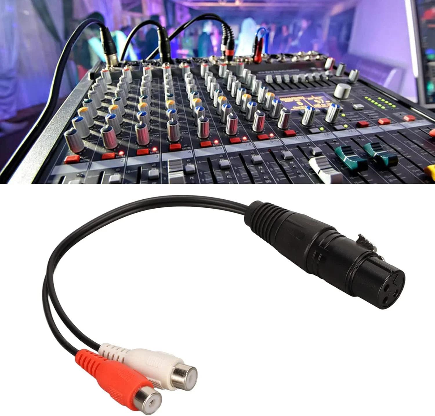 کابل تبدیل XLR ماده به دوگانه Y با سیم 20AWG مناسب برای کنسول های میکس و کنترلرهای DJ کابل تبدیل XLR ماده به دوگانه Y با سیم 20AWG مناسب برای کنسول های میکس و کنترلرهای DJ