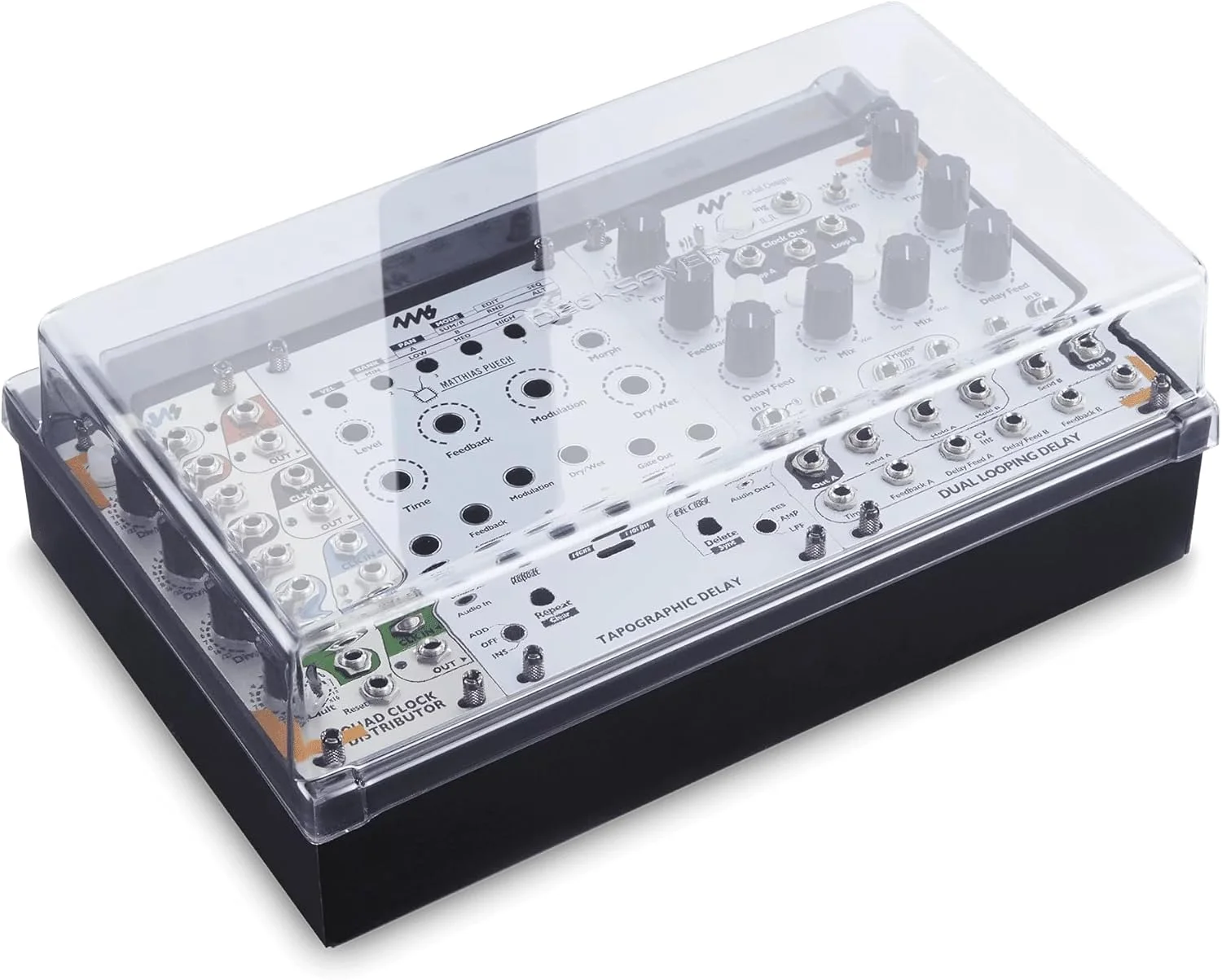 محافظ Decksaver برای 4MS Pod48X - درب محافظ پلی کربنات فوق العاده بادوام با رنگ شفاف دودی، ساخت انگلستان - انتخاب تولیدکنندگان برای محافظت بی نظیر