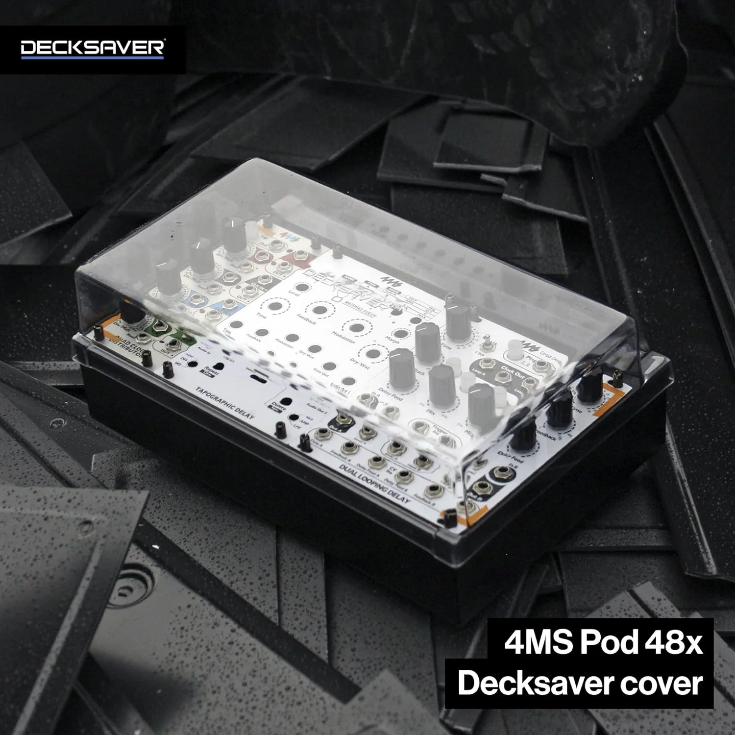 محافظ Decksaver برای 4MS Pod48X - درب محافظ پلی کربنات فوق العاده بادوام با رنگ شفاف دودی، ساخت انگلستان - انتخاب تولیدکنندگان برای محافظت بی نظیر