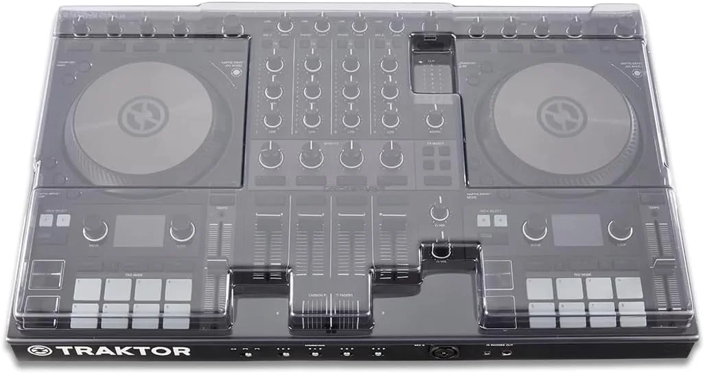 محافظ Decksaver برای Native Instruments Kontrol S4 MK3 - درب محافظ پلی کربنات فوق العاده بادوام با رنگ دودی شفاف، ساخت انگلستان - انتخاب دی‌جی‌ها برای محافظت بی‌نظیر