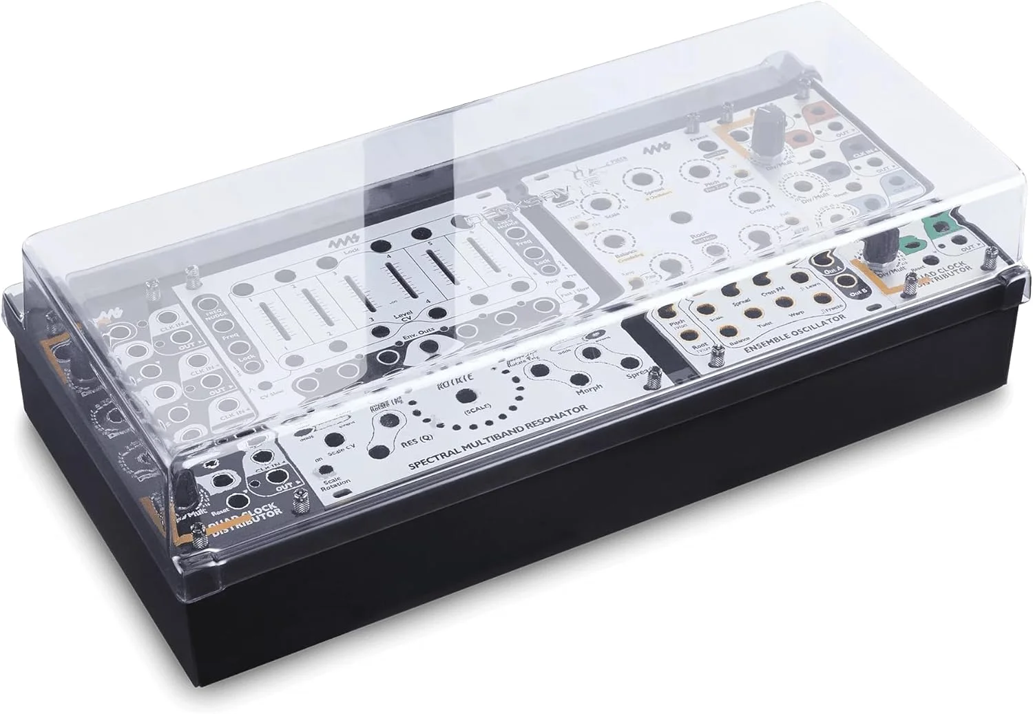 محافظ Decksaver برای 4MS Pod64X - درب محافظ پلی کربنات فوق العاده بادوام با رنگ شفاف دودی، ساخت انگلستان - انتخاب تولیدکنندگان برای محافظت بی نظیر