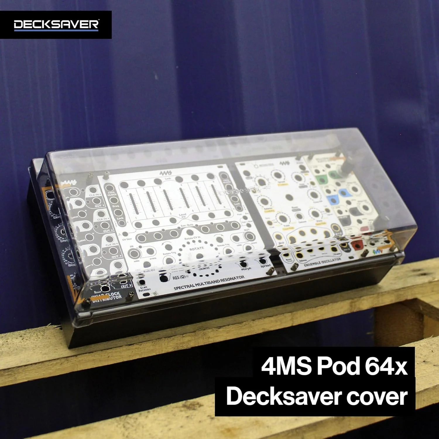 محافظ Decksaver برای 4MS Pod64X - درب محافظ پلی کربنات فوق العاده بادوام با رنگ شفاف دودی، ساخت انگلستان - انتخاب تولیدکنندگان برای محافظت بی نظیر