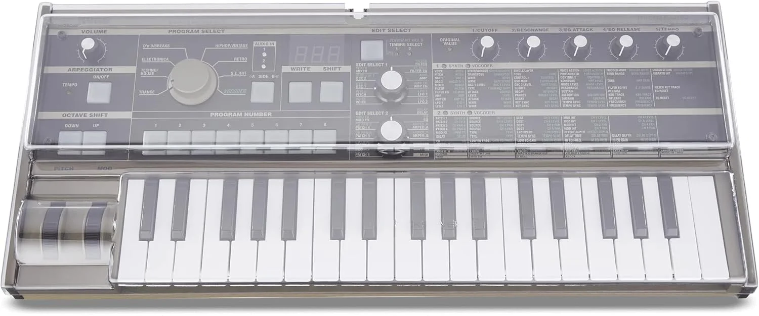 محافظ Decksaver LE برای Korg Microkorg و Microkorg S - درب محافظ پلی کربنات فوق العاده بادوام به رنگ دودی شفاف، ساخت انگلستان