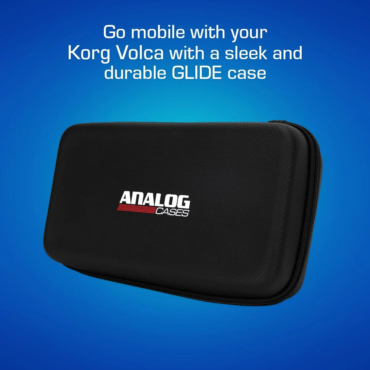 کیف حمل Analog Cases GLIDE برای سینتی سایزرهای سری Korg Volca یا مشابه (کیف حمل ساخته شده از چرم مصنوعی ضد آب، با دسته لاستیکی مقاوم)، مشکی