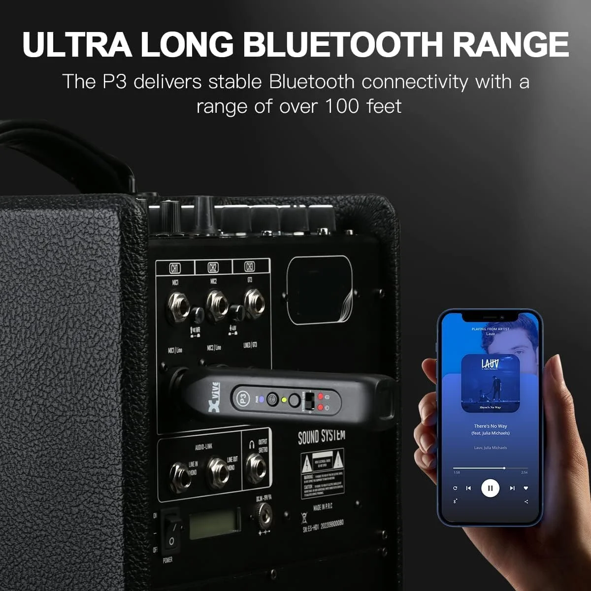 گیرنده بلوتوثی XLR مدل Xvive P3 برای میکسر صدا، سیستم PA فعال و سیستم های DJ