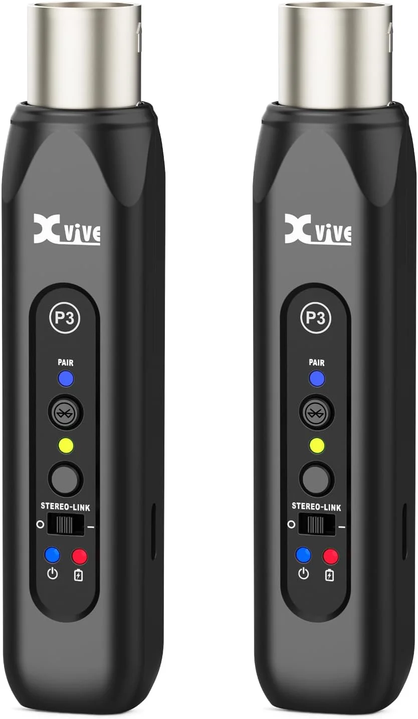 گیرنده بلوتوثی بی‌سیم XLR مدل Xvive P3D برای میکسر، سیستم‌های PA فعال و سیستم‌های DJ (استریو XLR مدل P3D)