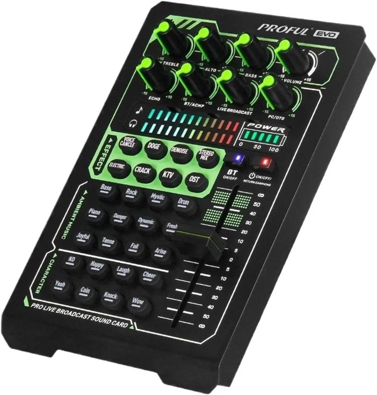 میکسر DJ، کارت صدای خارجی رابط صوتی، باتری با ظرفیت بالا، با بلوتوث، 20 نوع افکت صوتی، برای پخش زنده