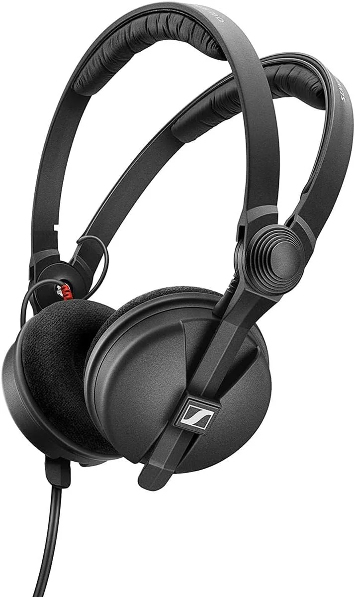 هدفون های DJ و مانیتورینگ پشت بسته روی گوشی سنهایزر HD 25 نسخه ویژه | کپسول چرخشی برای گوش دادن تک گوش | کیف حمل انحصاری و پدهای گوشی مخملی | مشکی (509271)
