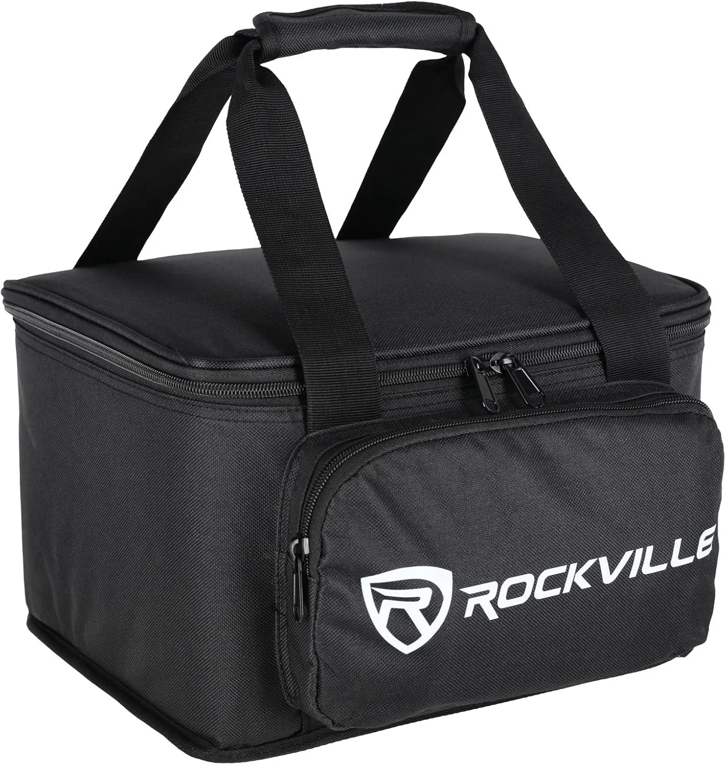 کیف حمل نور Rockville RLBF4 برای ۴ عدد چراغ DJ Par یا Uplight | دارای جداکننده های متحرک و فضای داخلی پدگذاری شده برای حمل و نقل ایمن