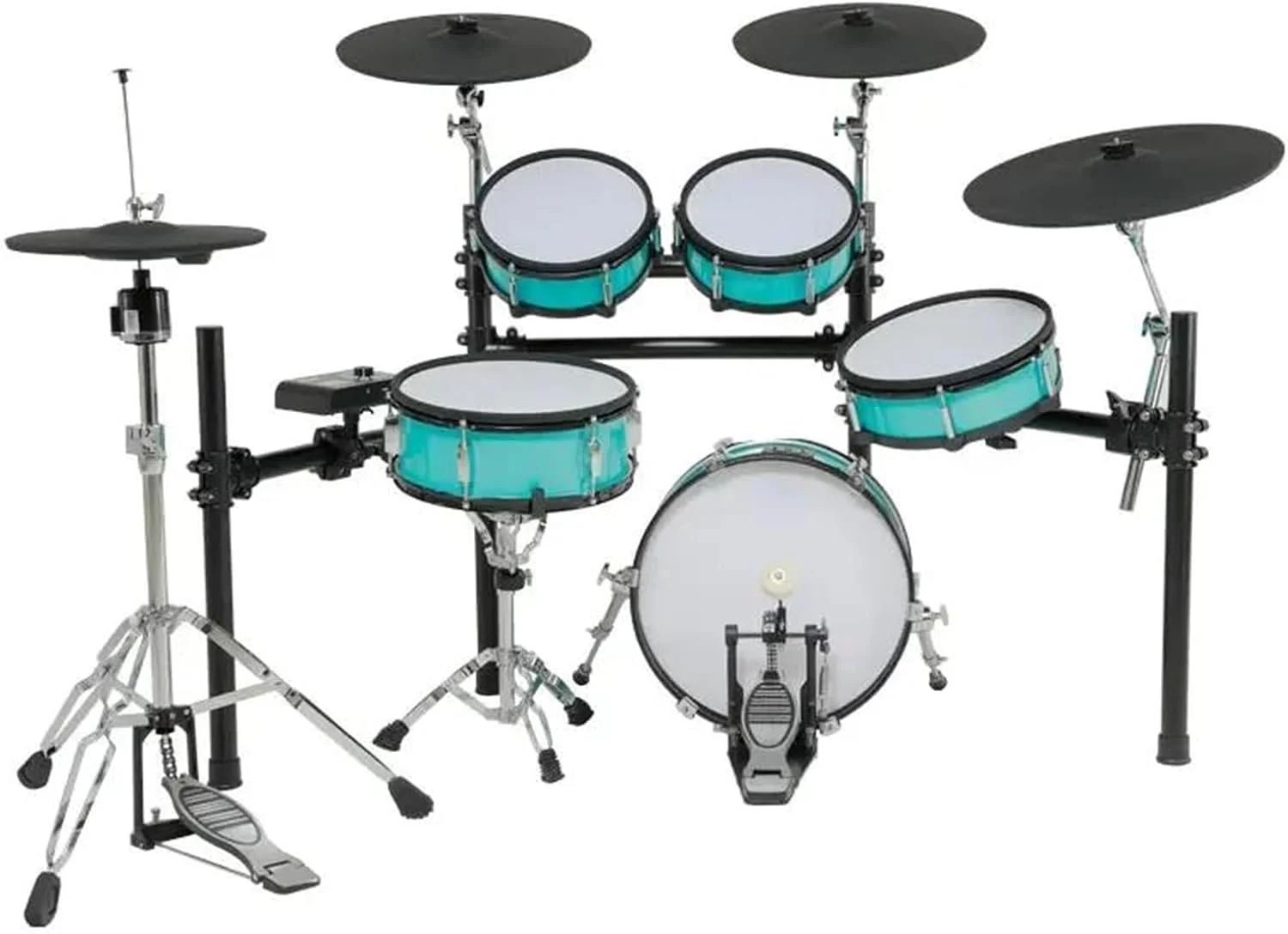 درامز الکترونیکی حرفه ای، جمع و جور و قابل حمل، با سبک آکوستیک، دارای پنج درام و چهار سنج