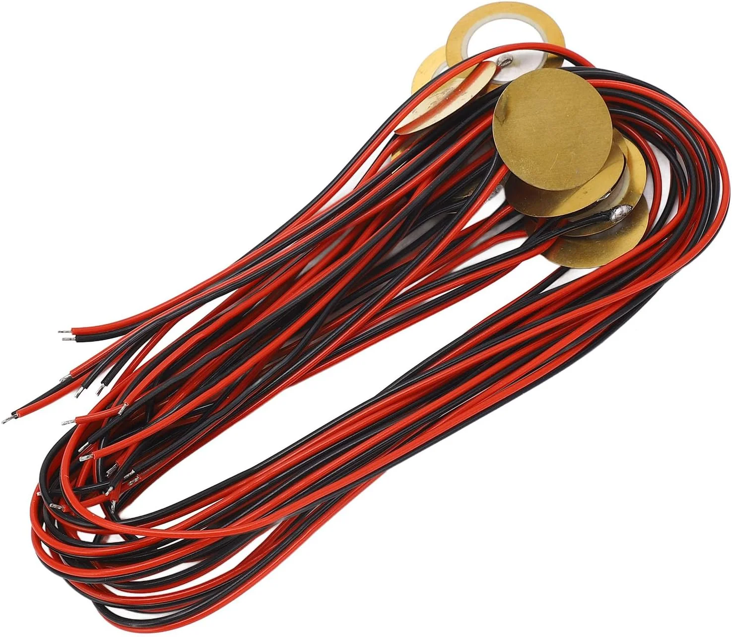 مجموعه 12 عددی مبدل دیسک پیزوالکتریک 27 میلی‌متری RiToEasysports، سنسور پیکاپ پیزو برنجی برای درام گیتار آکوستیک، ایده‌آل برای علاقه‌مندان به گیتار و درام