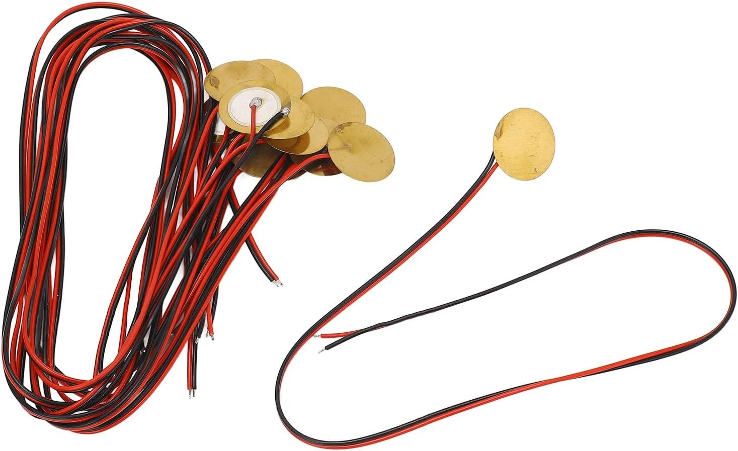 مجموعه 12 عددی مبدل دیسک پیزوالکتریک 27 میلی‌متری RiToEasysports، سنسور پیکاپ پیزو برنجی برای درام گیتار آکوستیک، ایده‌آل برای علاقه‌مندان به گیتار و درام