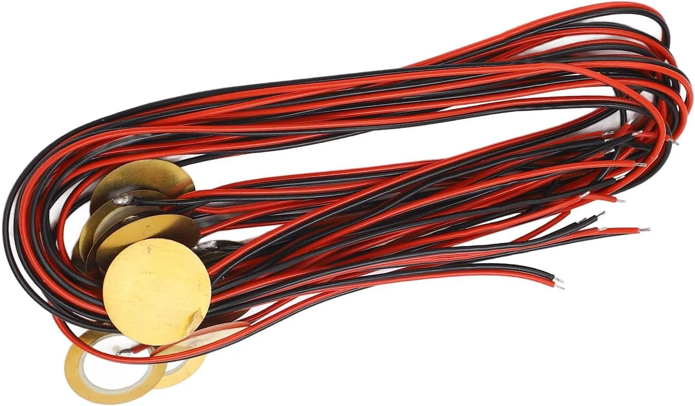 مجموعه 12 عددی مبدل دیسک پیزوالکتریک 27 میلی‌متری RiToEasysports، سنسور پیکاپ پیزو برنجی برای درام گیتار آکوستیک، ایده‌آل برای علاقه‌مندان به گیتار و درام