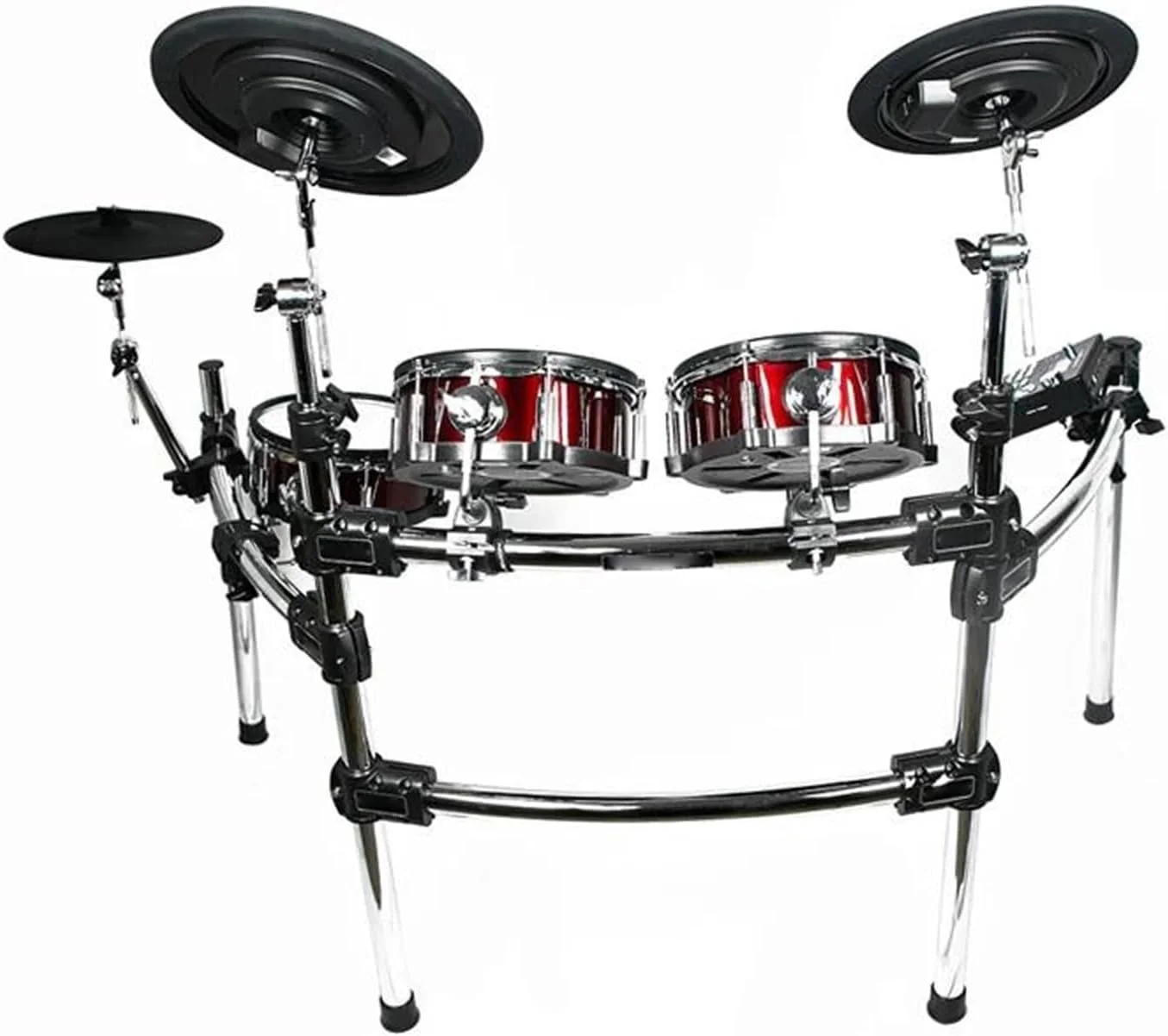 درامز الکترونیکی حرفه ای به سبک آکوستیک، پنج درام، چهار سنج، ساز موسیقی درامز الکترونیکی با پایه درامز آهنی