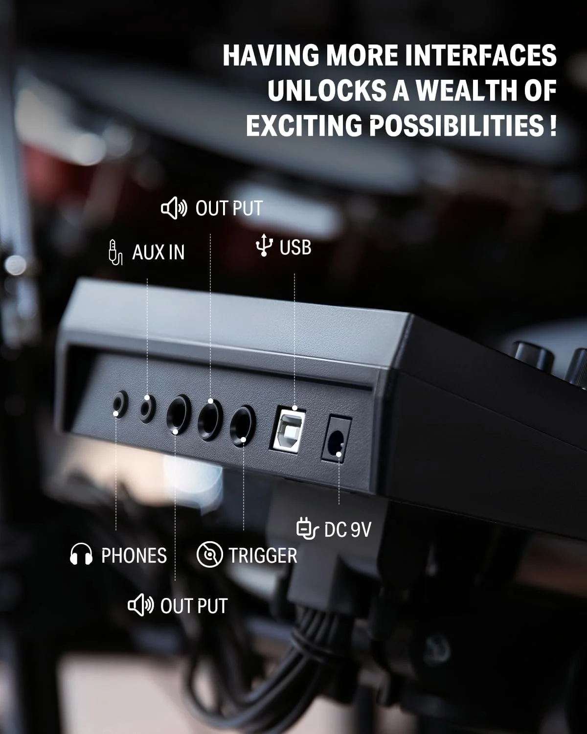 ست درام الکترونیکی Donner DED-200 MAX با پدهای مشبک استاندارد صنعتی، اسنر 10 اینچی، تام 3 10 اینچی، کراش 12 اینچی، 450+ صدای معتبر برای عملکرد و احساس بهینه