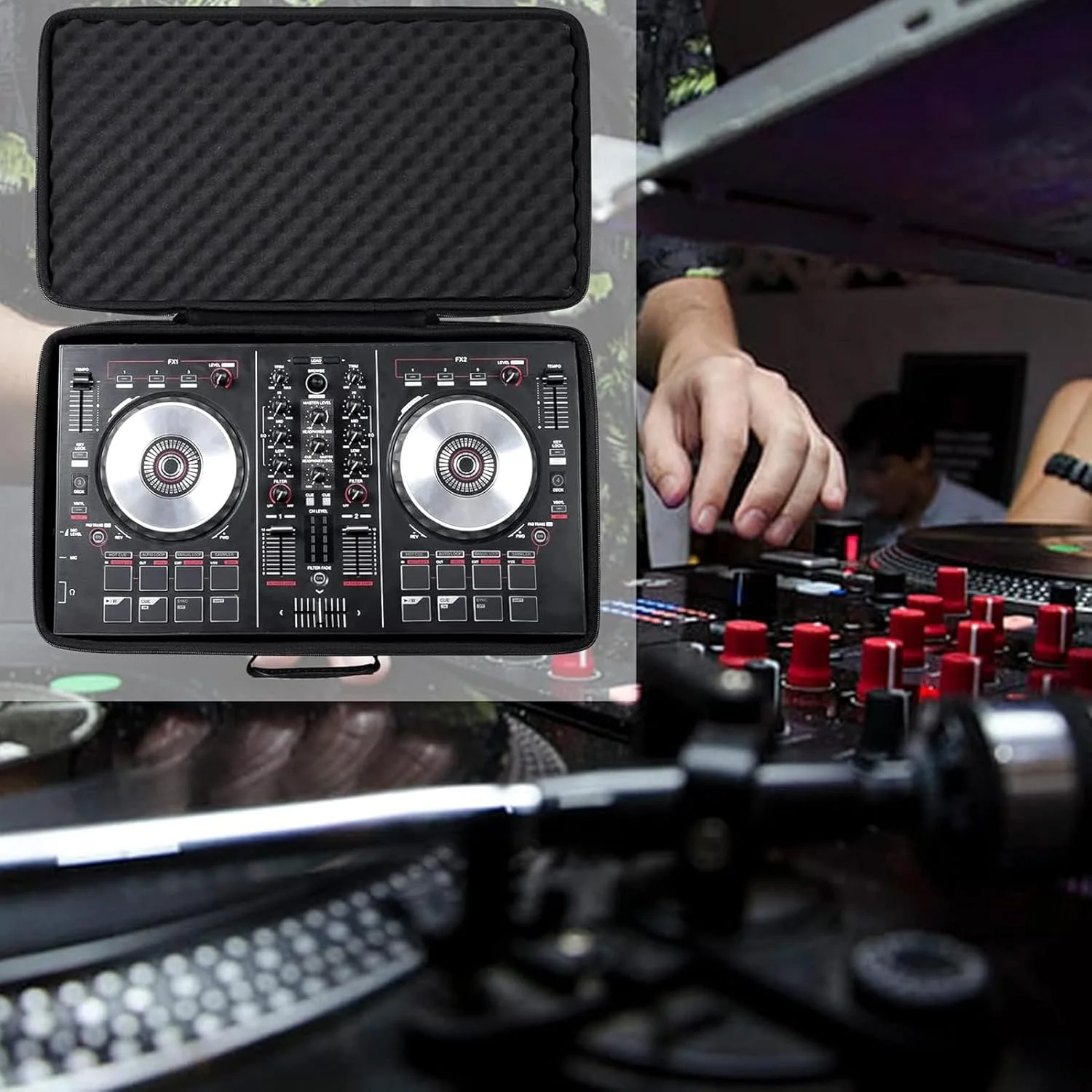 کیف حمل کنترلر دیجی ASHATA مناسب برای کنترلرهای دیجی DDJ FLX4 DDJ 400 SB2 SB3 REV1 RB 2 کانال، کیف حمل EVA (50 * 30 * 8 سانتیمتر) کیف حمل کنترلر دیجی ASHATA مناسب برای کنترلرهای دیجی DDJ FLX4 DDJ 400 SB2 SB3 REV1 RB 2 کانال، کیف حمل EVA (50 * 30 * 8 سانتیمتر)