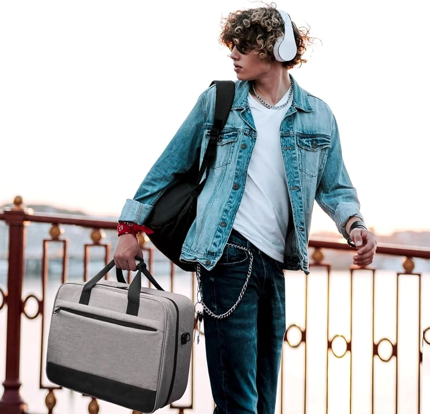 کیف میکسر صدا | کیف حمل کابل و لوازم جانبی DJ با فضای ذخیره سازی قابل تنظیم، کیف لوازم جانبی ابزار صدا با پد ضربه گیر برای کابل ها، تجهیزات پادکست، کابل ها و میکروفون ها