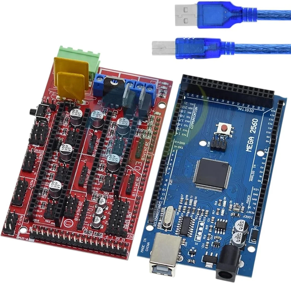 Mega 2560 R3 Mega2560 Rev3 + کنترلر Ramps 1.4 برای کیت + کابل R3