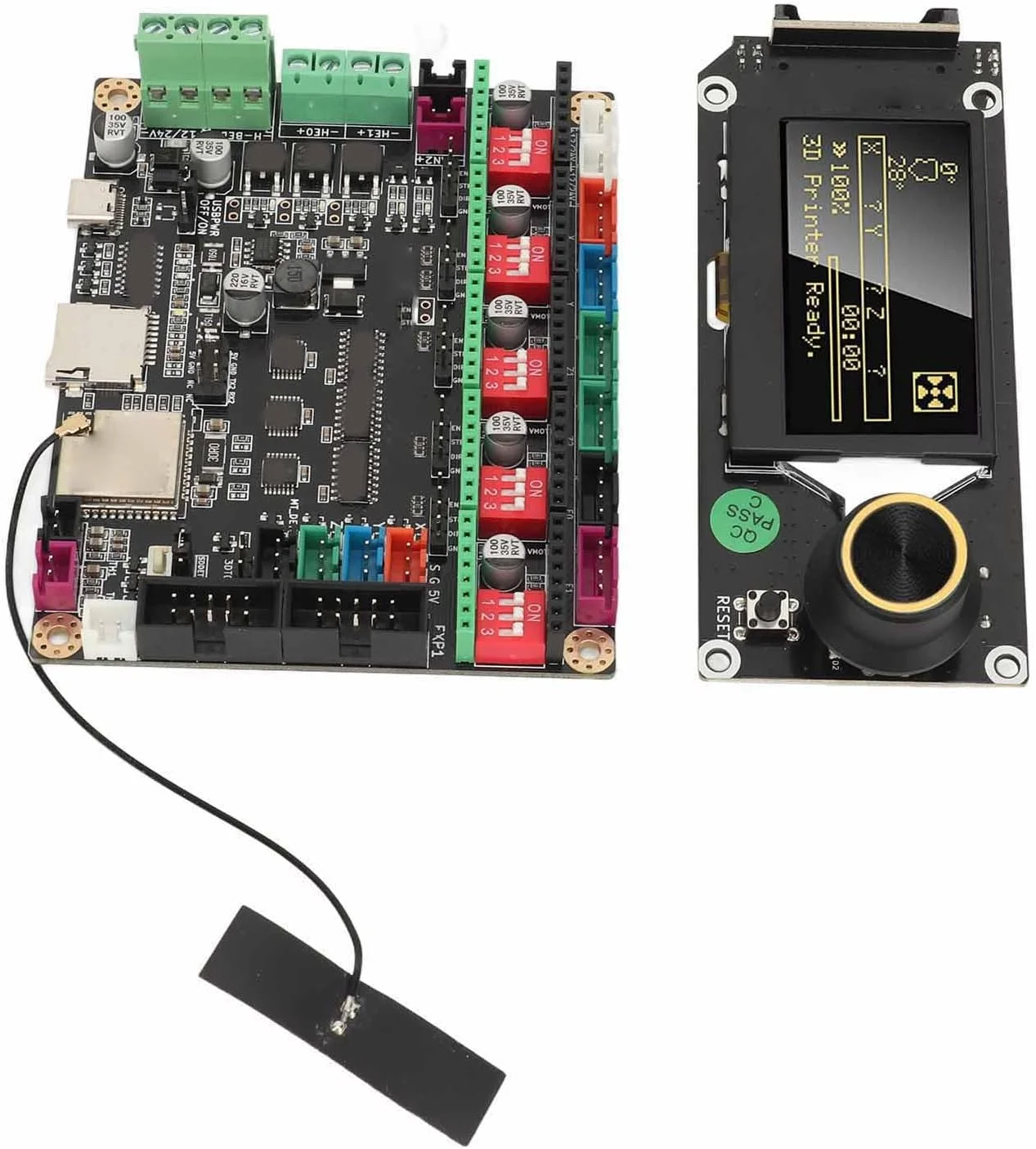 کیت مادربرد پرینتر سه بعدی V1.0، برد کنترلر پرینتر سه بعدی با نور پس زمینه RGB، ESP32، لوازم جانبی پرینتر سه بعدی