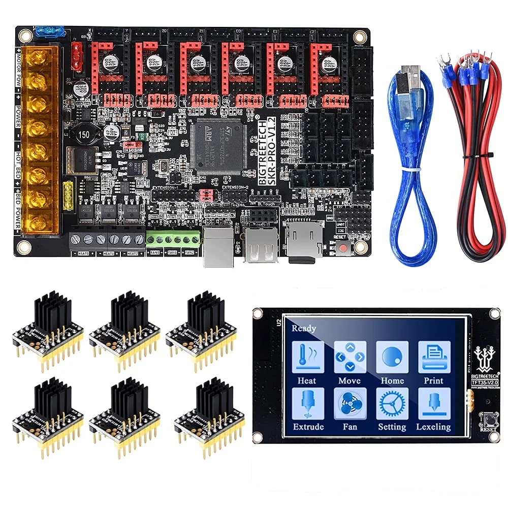 قطعات و لوازم جانبی پرینتر سه بعدی Lysee - برد کنترل BIGTREETECH SKR PRO V1.2 32 بیتی + TMC2209 TMC2208 TMC2130 + TFT35 V2.0 قطعات پرینتر سه بعدی در مقابل SKR V1.3 Mini E3 MKS GEN L - (اندازه: با TFT TMC2209)