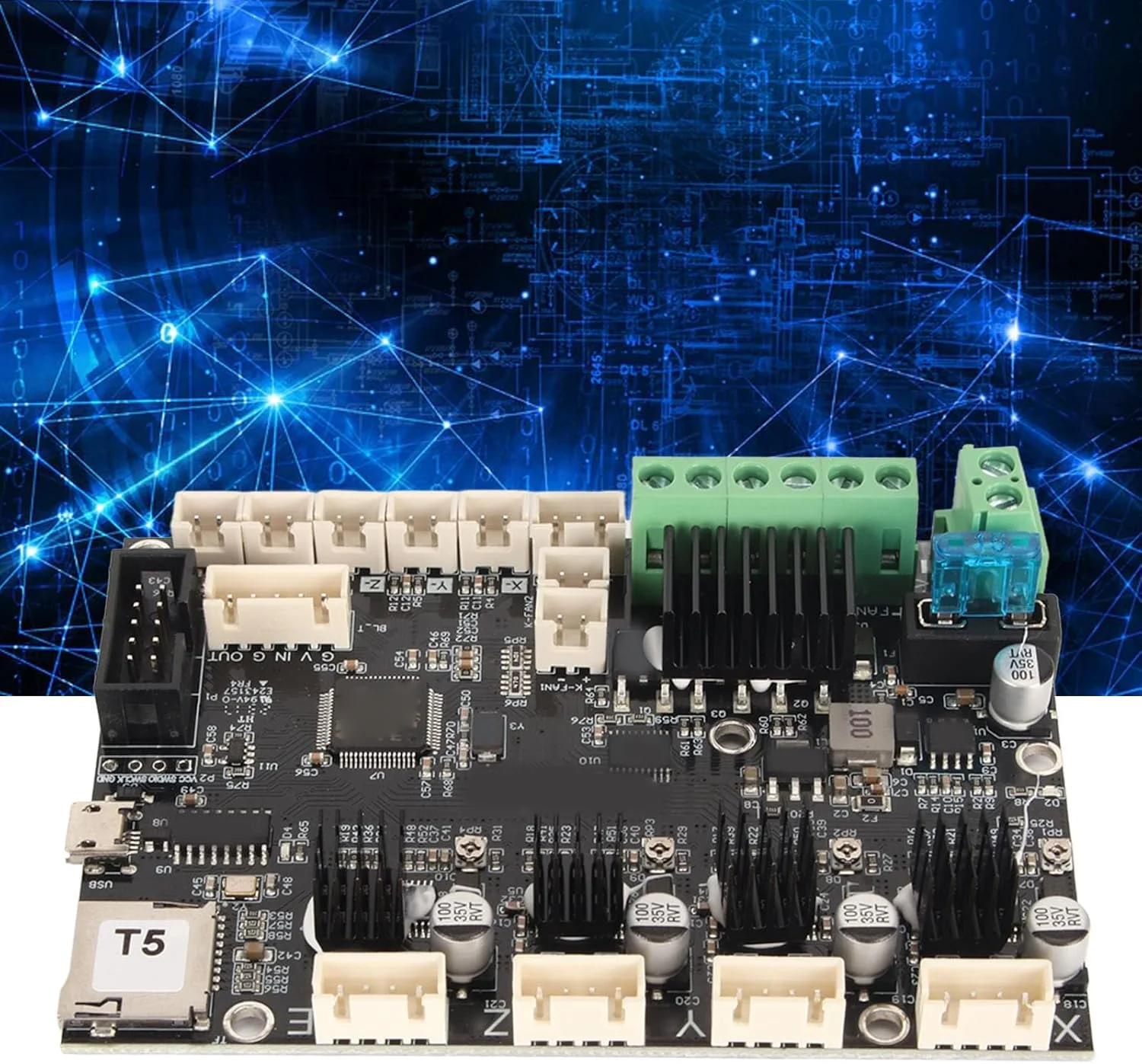 مادربرد پرینتر سه بعدی برای Ender 3، Ender 3 V2، Ender 3 Pro، Ender 3 Neo، 3 V2 Neo، مادربرد سایلنت با درایورهای TMC2225