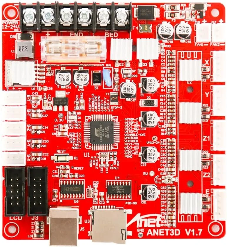 کنترلر مادربرد 12/24 ولت A3 A6 A8/A8 Plus E10 E12 E16 سازگار با RepRap Ramps1.4 2004/12864LCD قطعات مادربرد پرینتر سه بعدی DIY (مادربرد A8 Plus)