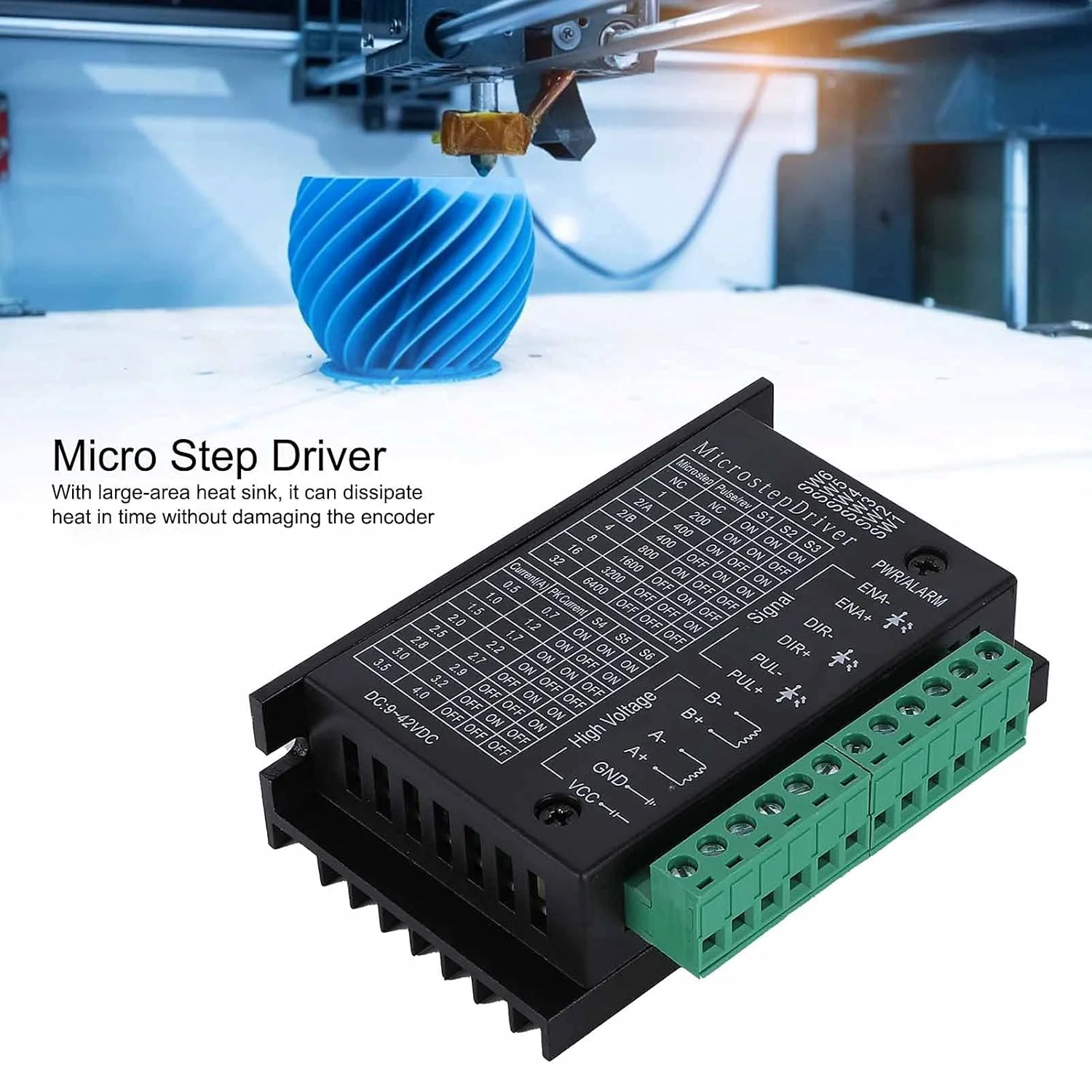 درایور میکرو استپ TB6600 کنترلر CNC موتور انکودر لوازم جانبی پرینتر سه بعدی DC9-24V درایور میکرو استپ TB6600 کنترلر CNC موتور انکودر لوازم جانبی پرینتر سه بعدی DC9-24V