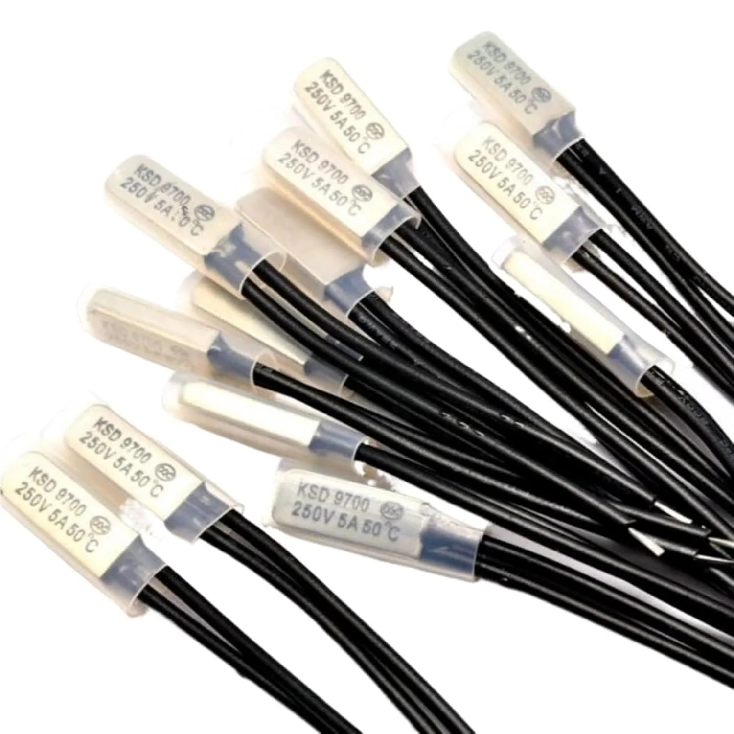 5 عدد سوئیچ حرارتی کنترل دما KSD9700 250V 5A، 15-150 درجه سانتیگراد (50 درجه سانتیگراد، نرمال باز)
