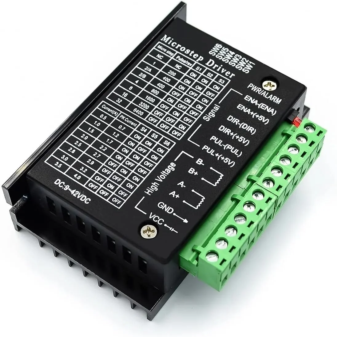 درایور موتور پله ای روتر چوب TB6600 مدل 42/57/86، 32 بخش، نسخه ارتقا یافته 4.0 آمپر 42 ولت DC، کیت های فرز CNC درایور موتور پله ای روتر چوب TB6600 مدل 42/57/86، 32 بخش، نسخه ارتقا یافته 4.0 آمپر 42 ولت DC، کیت های فرز CNC