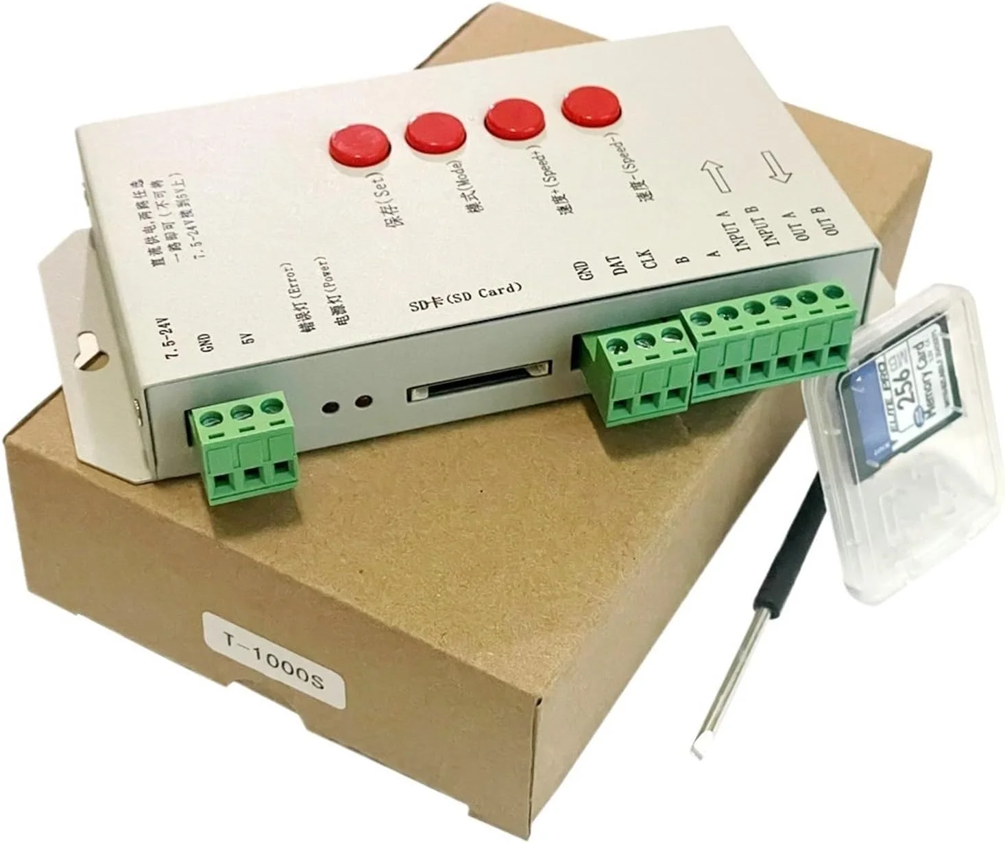 کنترلر K-1000C برای WS2812B WS2811 APA102 T1000S WS2813 LED 2048 پیکسل، برنامه DC5-24V (T-1000S)