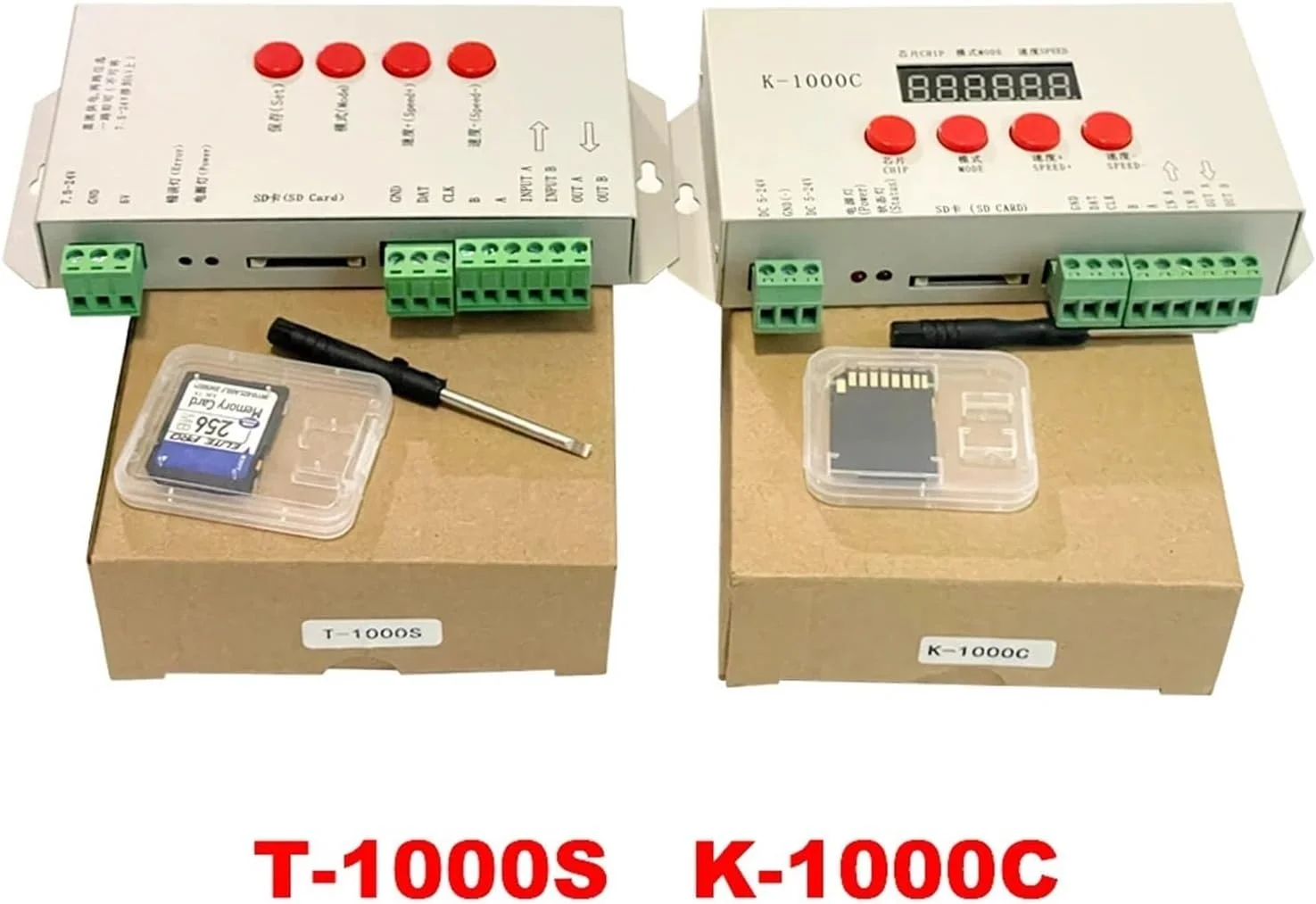 کنترلر K-1000C برای WS2812B WS2811 APA102 T1000S WS2813 LED 2048 پیکسل، برنامه DC5-24V (T-1000S) کنترلر K-1000C برای WS2812B WS2811 APA102 T1000S WS2813 LED 2048 پیکسل، برنامه DC5-24V (T-1000S)