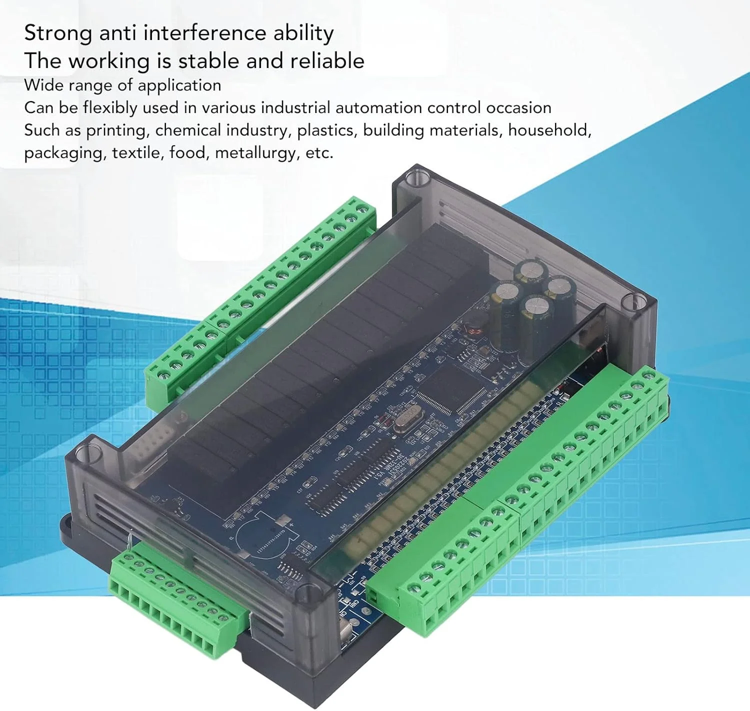 کنترلر PLC صنعتی 16 ورودی 16 خروجی | پشتیبانی از شمارش سریع 6 کاناله و RS485 | خروجی رله 24VDC برای اتوماسیون / چاپ / کاربردهای صنعتی