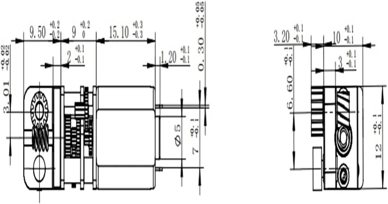 موتور N20 زاویه راست قلم چاپ سه بعدی الکترونیکی استارتر DC 1.5V-6V 5V 12 دور در دقیقه سرعت پایین گشتاور بالا موتور N20 زاویه راست قلم چاپ سه بعدی الکترونیکی استارتر DC 1.5V-6V 5V 12 دور در دقیقه سرعت پایین گشتاور بالا