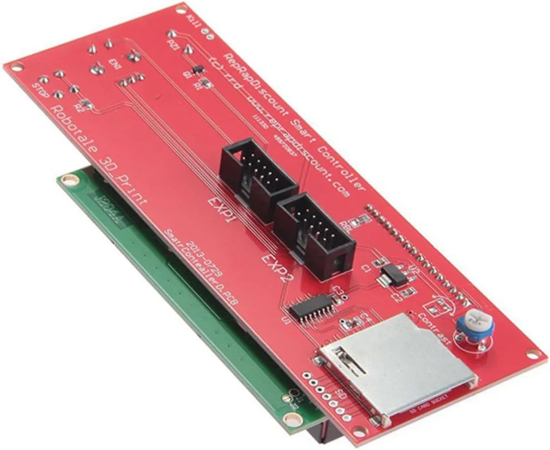 کنترلر LCD رمپز Reprap HEALLILY با نمایشگر سازگار با رمپز، کاربری آسان برای کالیبراسیون و حرکت، شامل رمزگذار و خواننده