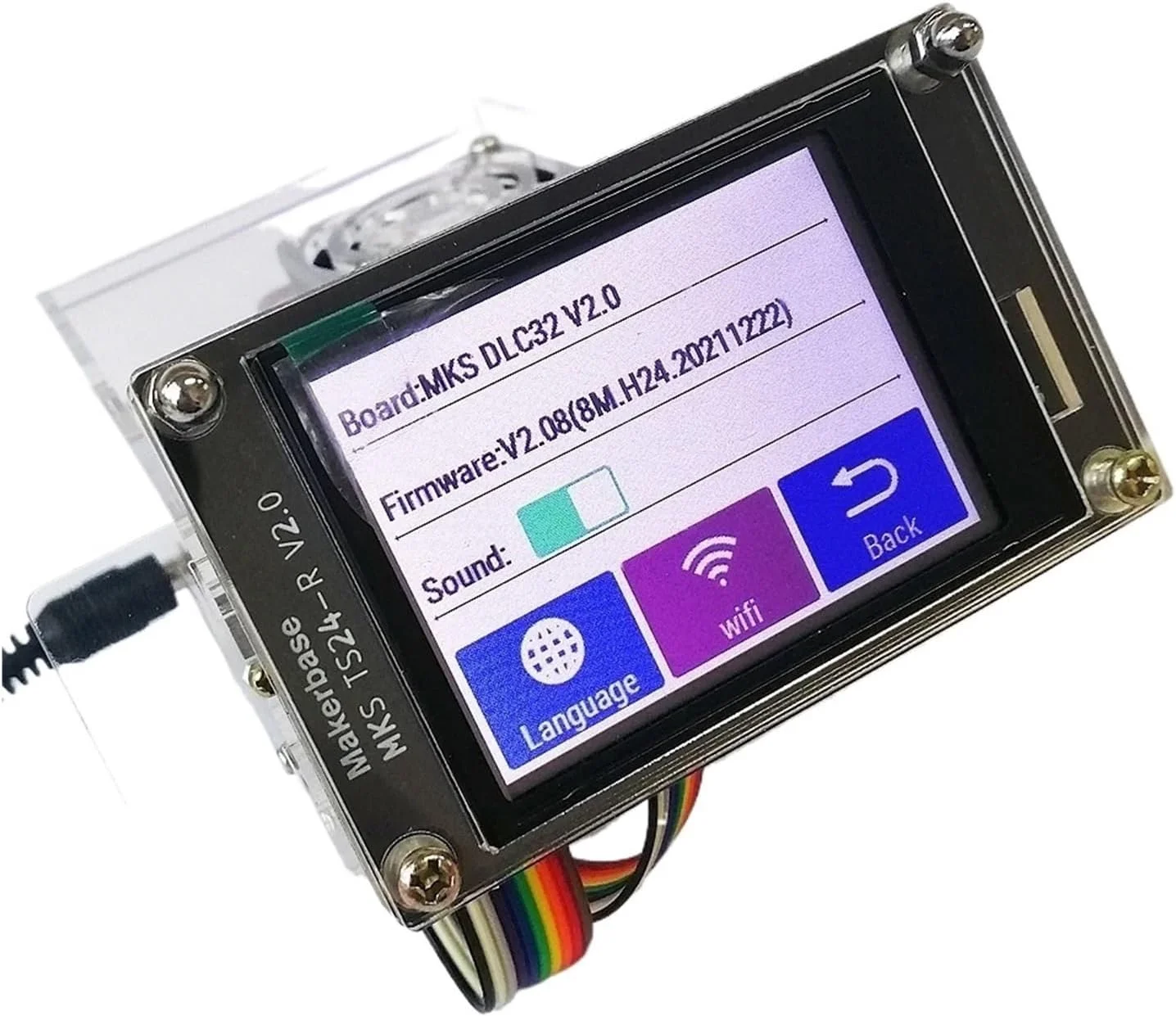 برد کنترلر 32 بیتی ESP32 MKS DLC32 به همراه جعبه اکریلیک، مناسب برای CNC3020 MAX و قطعات جایگزین CNC3018 Pro و مانیتور آفلاین (DLC32 TS24 4988probe)