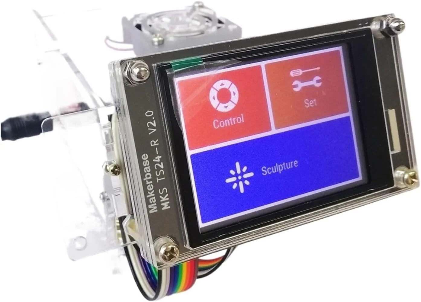 برد کنترلر 32 بیتی ESP32 MKS DLC32 به همراه جعبه اکریلیک، مناسب برای CNC3020 MAX و قطعات جایگزین CNC3018 Pro و مانیتور آفلاین (DLC32 TS24 4988probe)