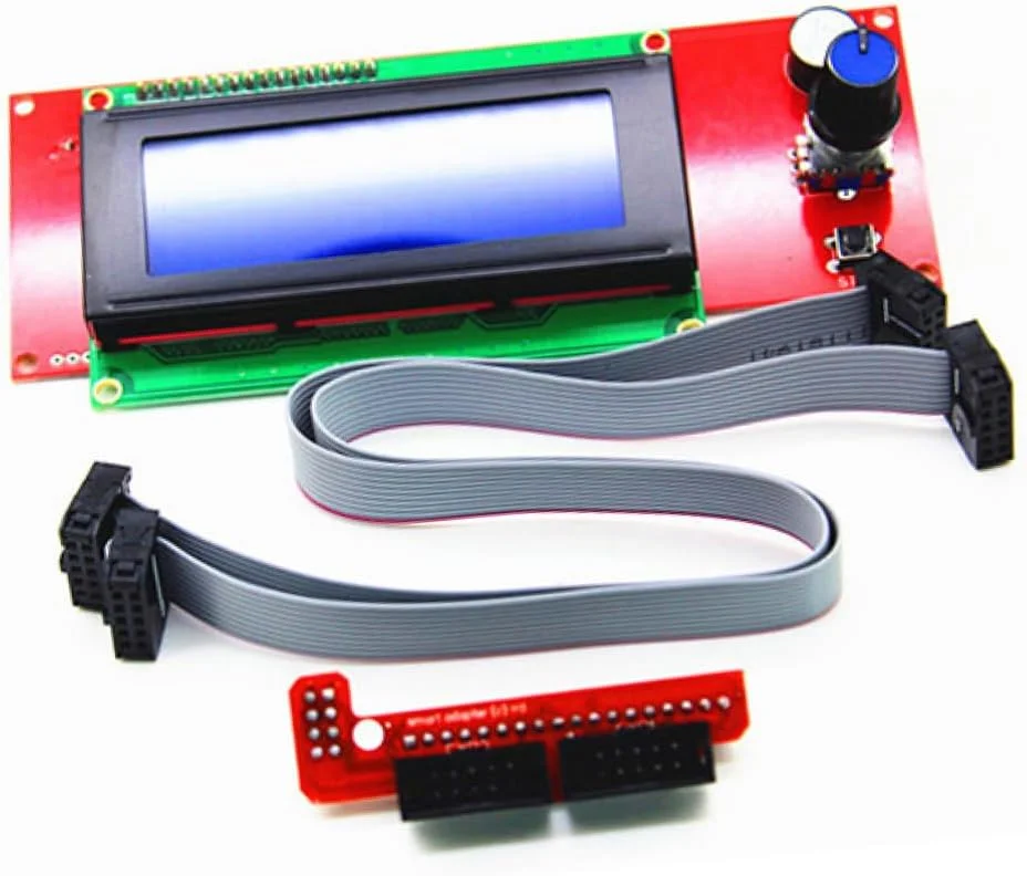 نمایشگر LCD کنترلر پرینتر گاتوئیدا برای برد کنترل رمپز رپ‌رپ، انکودر و ریدر برای کالیبراسیون و عملکرد چاپ