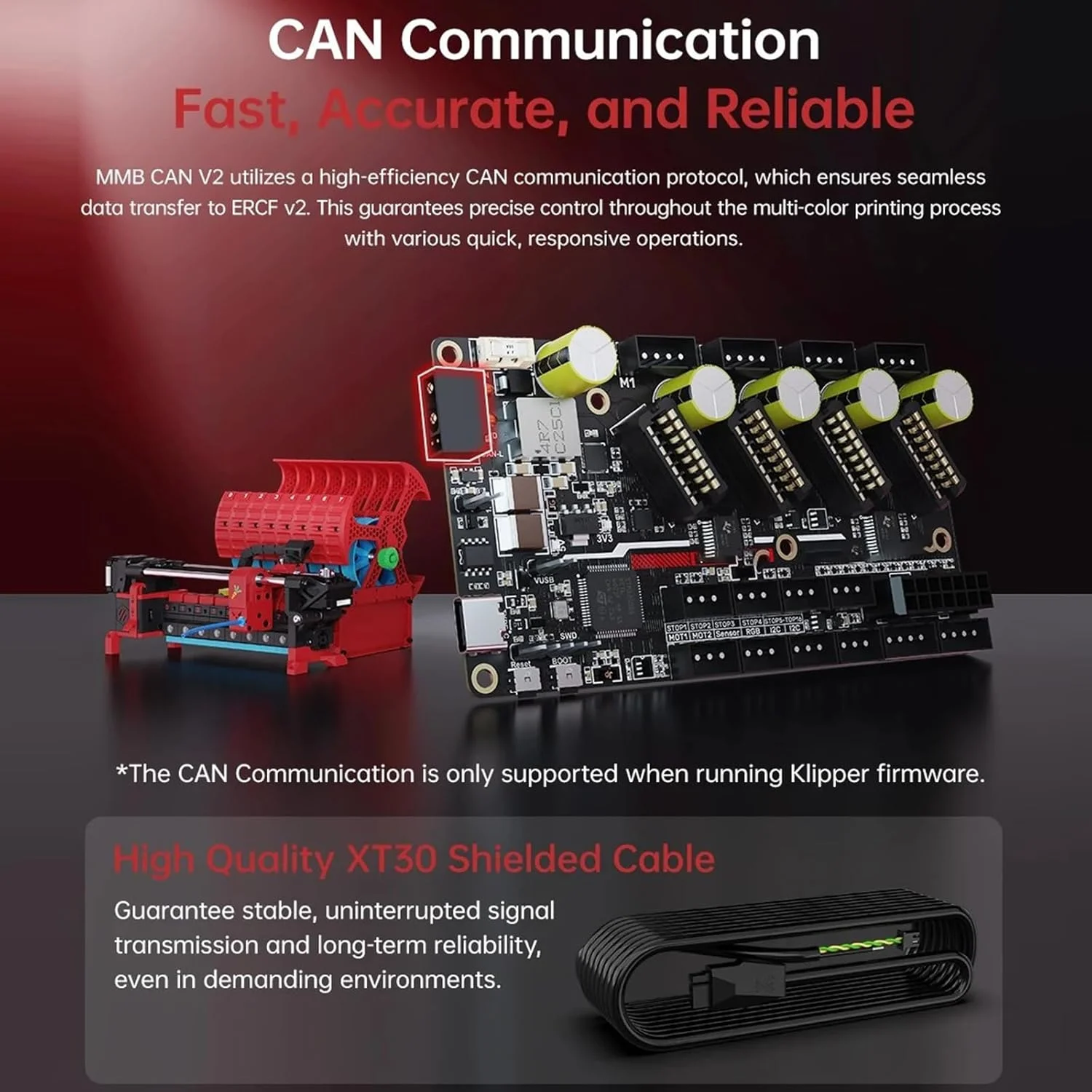 برد MMB CAN 2.0 برای فیدر هویج خرگوش های خشمگین ERCF، برد کنترل باس CAN برای Klipper 2.4