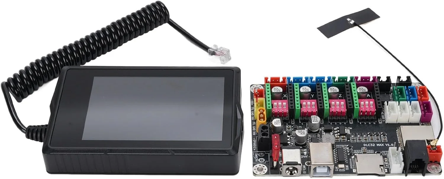 برد کنترلر حکاکی CNC 60W برای ESP32-S3 با صفحه لمسی 3.5 اینچی، پشتیبانی از حکاکی آفلاین، مناسب برای بردهای کنترل سه بعدی مختلف، عملکرد بدون سنسور