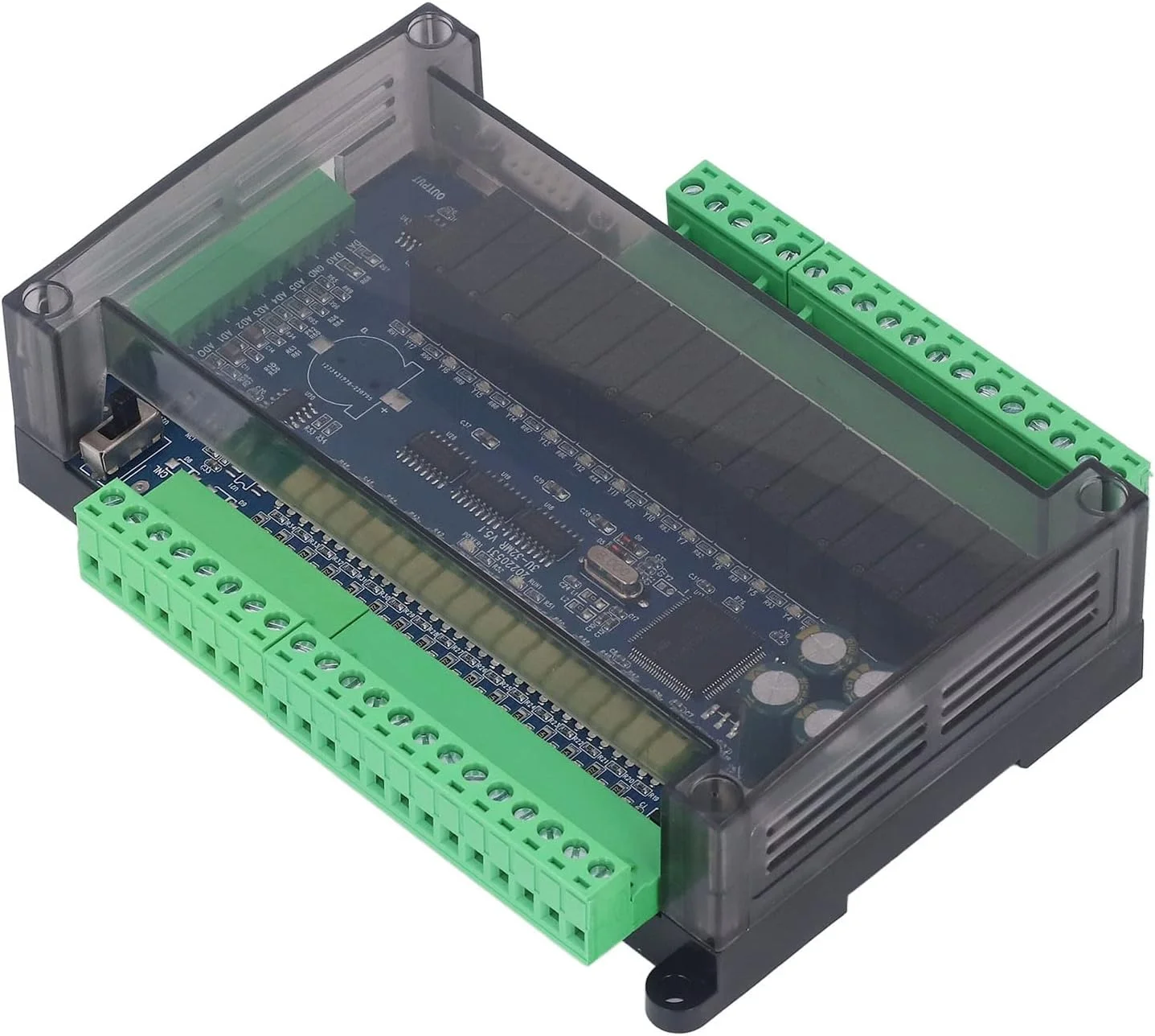 برد کنترل صنعتی PLC کنترلر قابل برنامه ریزی 16 ورودی 16 خروجی 6 راه شمارش سرعت بالا اتصال صفحه نمایش RS485 24VDC برای اتوماسیون صنعتی چاپ پلاستیک