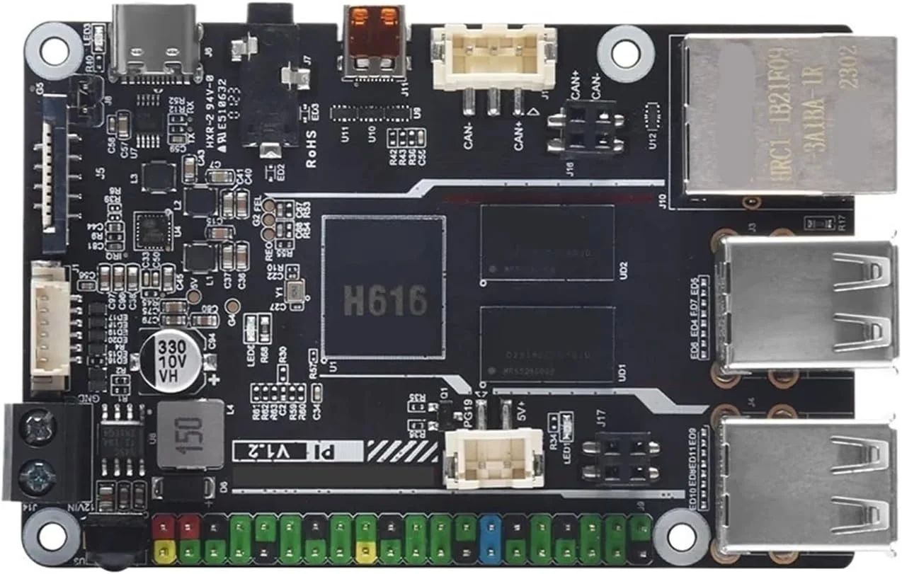 برد PI V1.2، 64 بیتی، چهار هسته ای Cortex-A53، سازگار با رزبری پای، سازگار با اورنج پای، سازگار با پرینتر سه بعدی Klipper