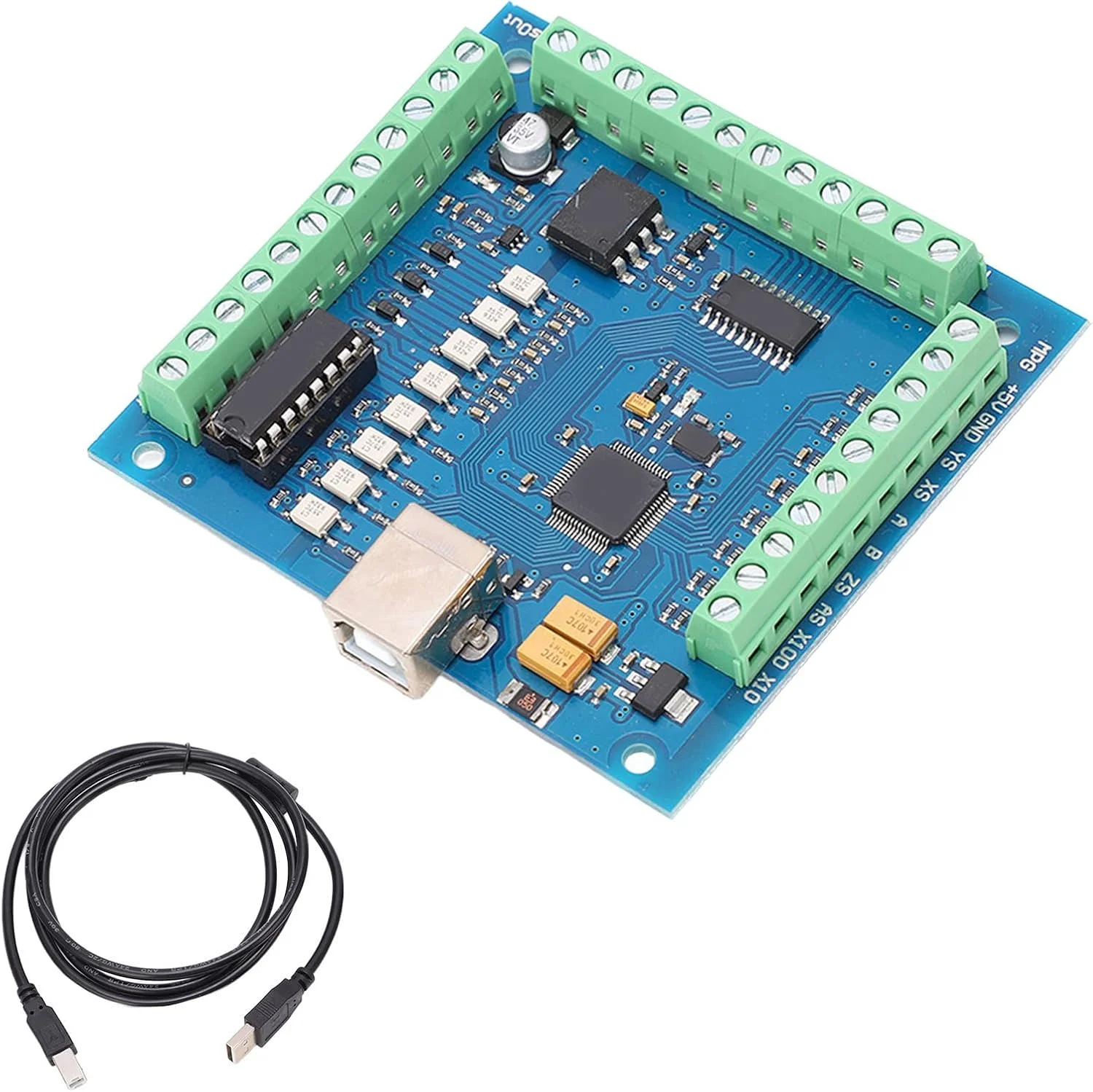 کنترلر CNC چهار محور | کارت کنترل حرکت USB برای دستگاه های حکاکی | خروجی آنالوگ 0 - 10 ولت / ورودی سوئیچ محدود | نصب آسان برای لپ تاپ و تبلت