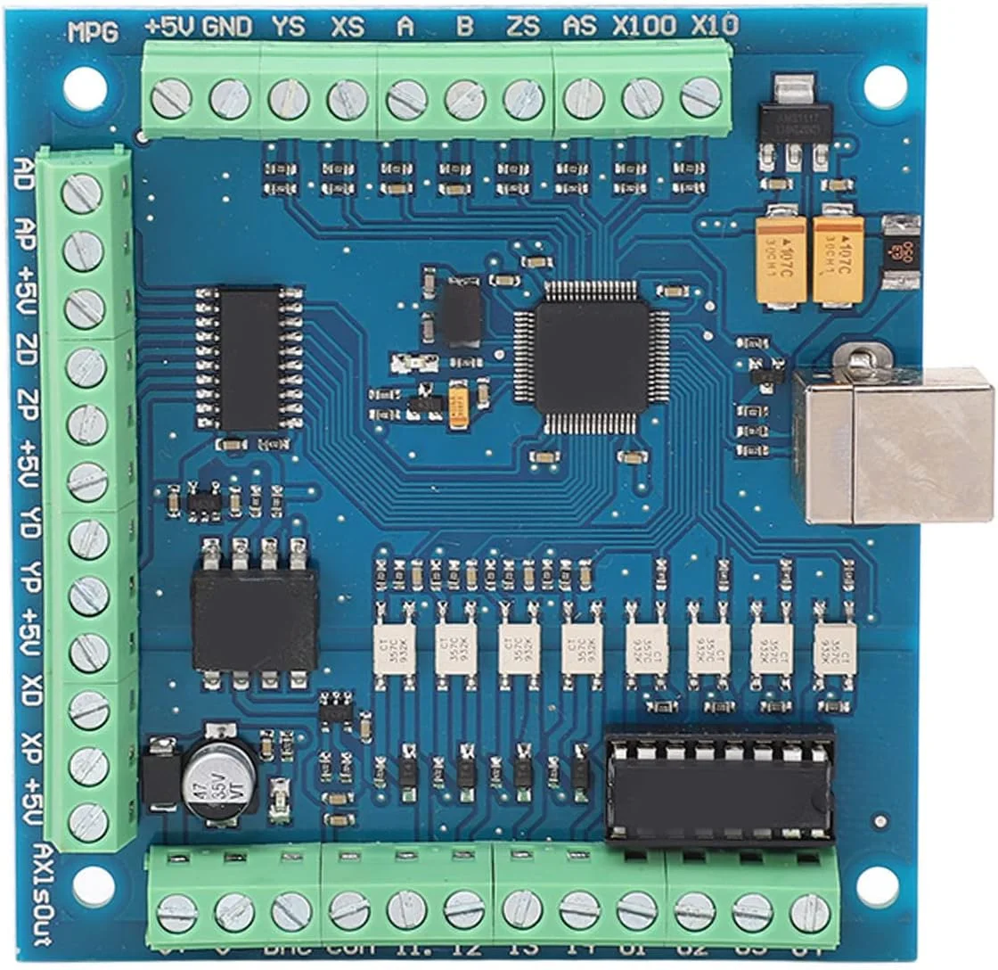 کنترلر CNC چهار محور | کارت کنترل حرکت USB برای دستگاه های حکاکی | خروجی آنالوگ 0 - 10 ولت / ورودی سوئیچ محدود | نصب آسان برای لپ تاپ و تبلت