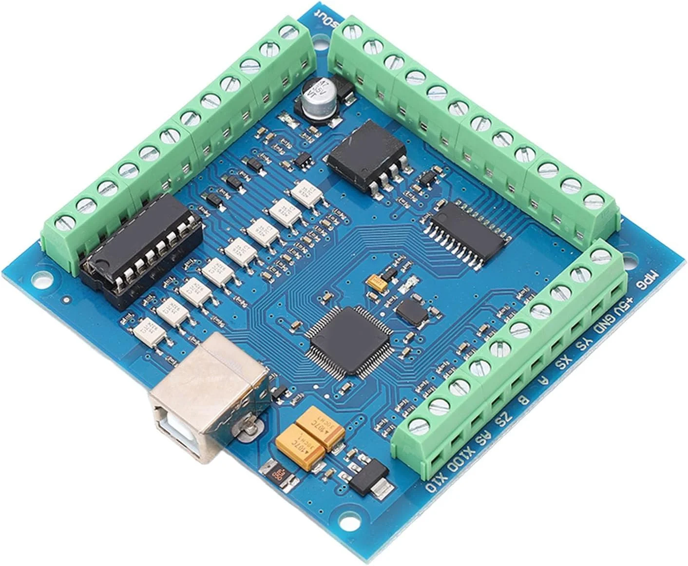 ماژول برد کارت کنترل حرکت دستگاه حکاکی 4 محور CNC با رابط USB، نصب آسان، عملکرد پایدار، 4 ورودی عمومی، خروجی متغیر، درایور