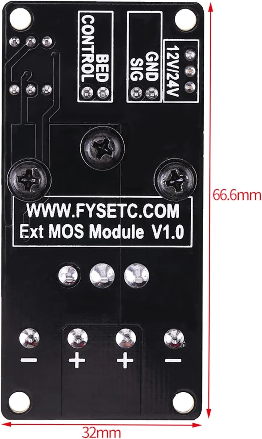 کنترلر گرمایش پرینتر سه بعدی، کنترلر اکسترودر بستر حرارتی مینی جریان بزرگ 30 آمپر، عملکرد عالی لوله MOS، مناسب برای سیگنال دیجیتال 5V-24V