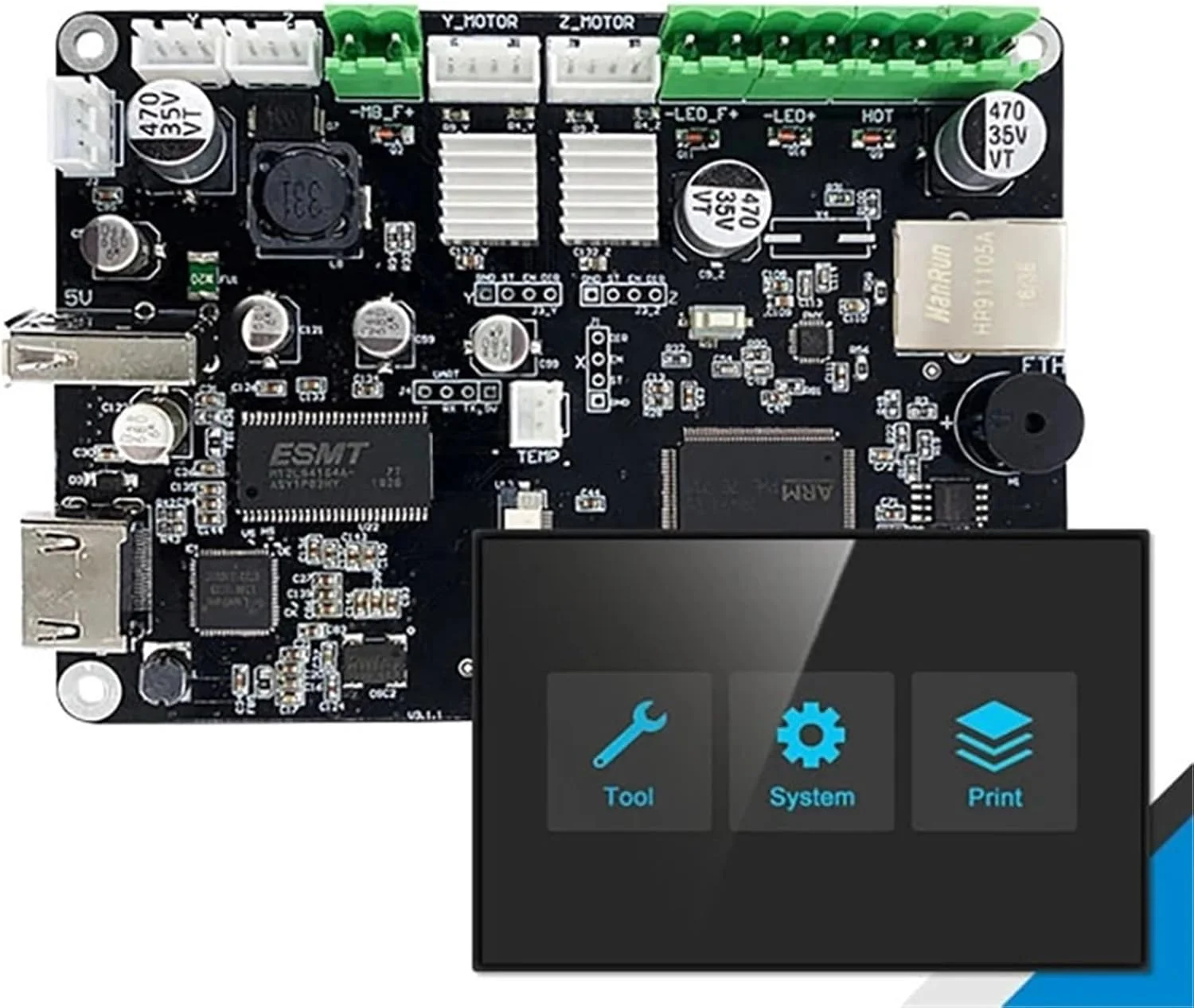 برد کنترلر ChiTu L HDMI H1 32 بیتی برای پرینتر سه بعدی رزینی LCD 4K (فرمت 5.0 اینچ، فرمور 13.3 4K)