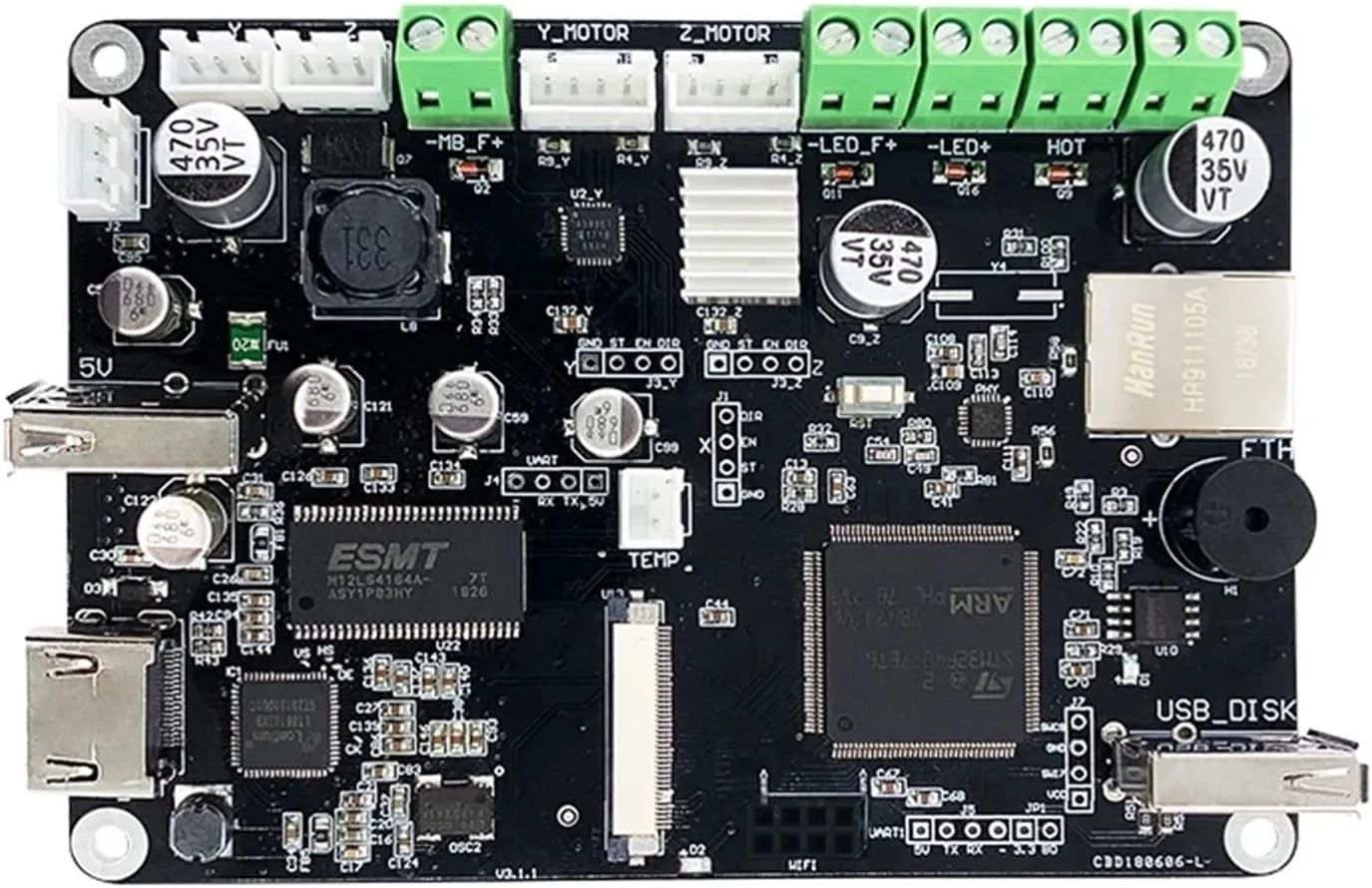 برد کنترلر ChiTu L HDMI H1 32 بیتی برای پرینتر سه بعدی رزینی LCD 4K (فرمت 5.0 اینچ، فرمور 13.3 4K)